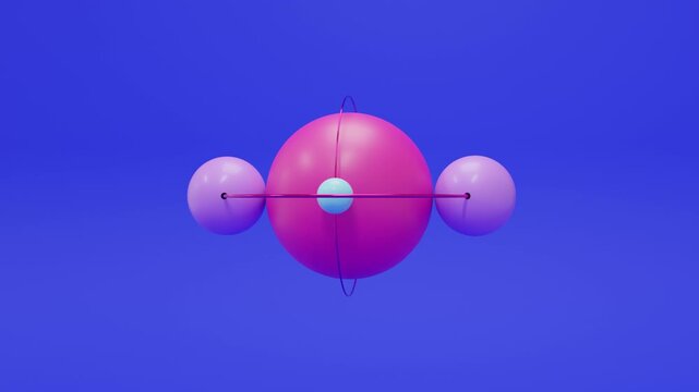 Abstract 3D spheres in saturated neon colors, modern minimalist composition, realistic digital render, seamless animation, premium geometric background for creative applications