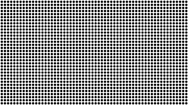 Black halftone dot gradient abstract background with fading dots loading animated pattern on transparent background