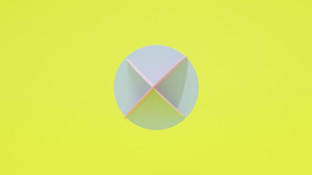 Colorful abstract composition with plates in bold neon colors, realistic 3D render, contemporary geometric design, seamless digital animation, vibrant visual background
