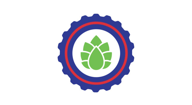 Hops logo on bottle cap.