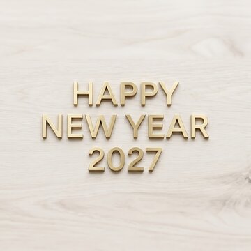 Happy New Year 2027 greeting card