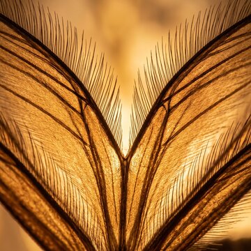 Extreme macro transillumination of plume moth wing cleft architecture