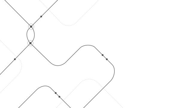 Abstract geometric Circuit connect lines and dots.Simple technology graphic background. Motion graphics of network technology and Connection concept.