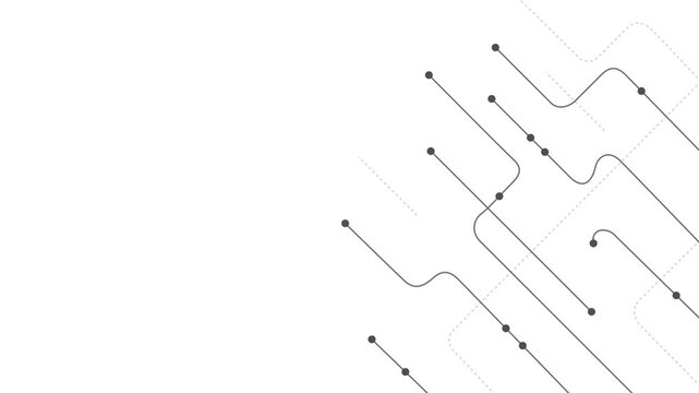 Abstract geometric connect lines and dots.Simple technology graphic background. Motion graphics of network technology and Connection concept.