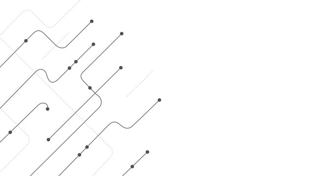 Abstract geometric connect lines and dots.Simple technology graphic background. Motion graphics of network technology and Connection concept.