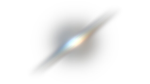 Abstract dual-beam glowing lens flare