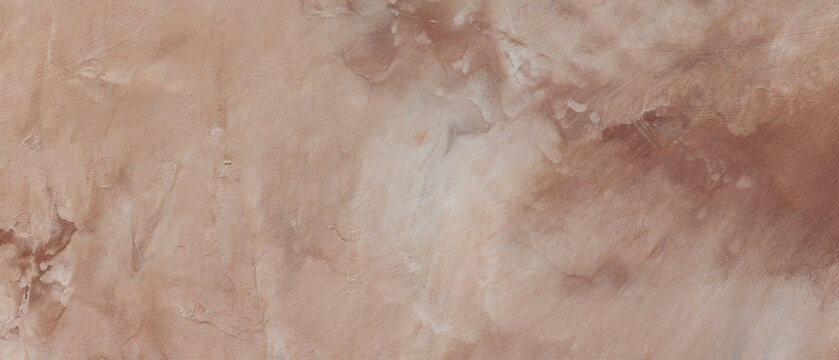 Soft beige concrete texture background with brown cloudy paint effect for design