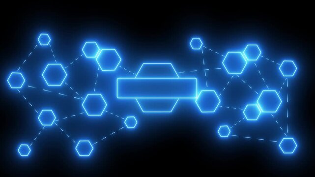 Ai tools or neon box. Multi function for Agentic AI technology motion background. Multi agent AI systems, Automate daily Tasks Smart AI solutions improve efficiency, Automate repetitive work 4k video.
