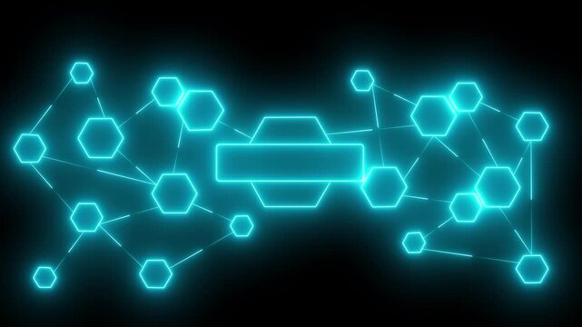Ai tools or neon box. Multi function for Agentic AI technology motion background. Multi agent AI systems, Automate daily Tasks Smart AI solutions improve efficiency, Automate repetitive work 4k video.