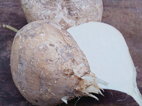 Jicama is a crisp root vegetable known for its naturally sweet and refreshing flavor.