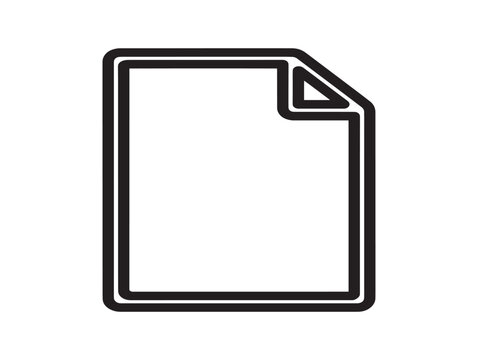 Blank document icon. Simple paper sheet symbol. Minimalist file graphic.