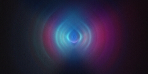 Glowing concentric ripple effect with blue and purple nebula light aura. © MDSOHEL