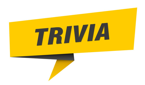 trivia banner. trivia&nbsp;speech bubble, label, sticker, sign template