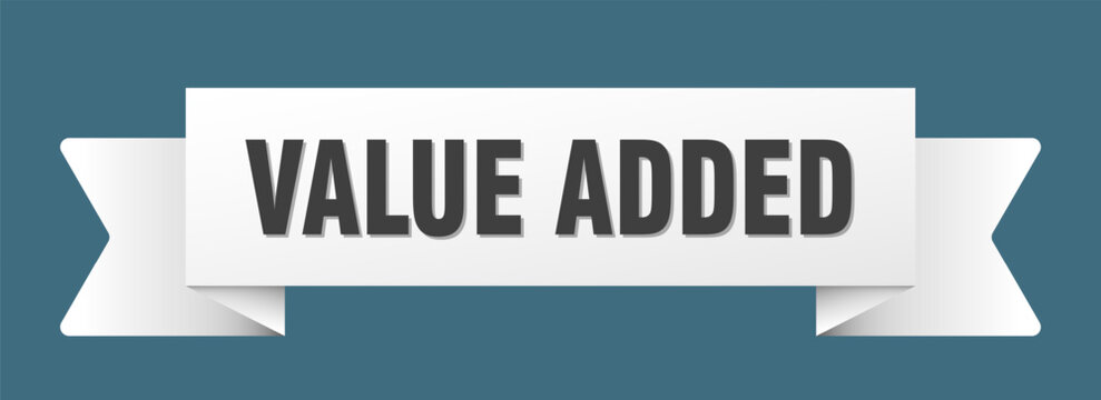 value added ribbon isolated on transparent background. value added ribbon