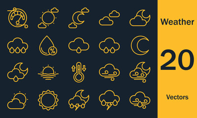 Obraz premium Weather Icons – Climate, Forecast and Meteorology