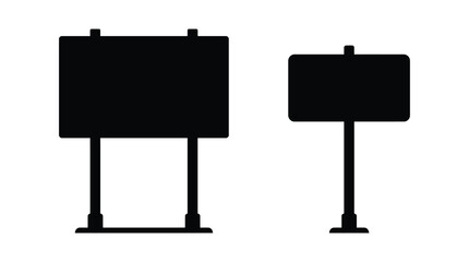 Billboard silhouettes on white background two sizes © Miss