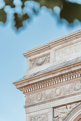 Obraz premium Up Close detail of the Washington Square Park Arch Gate in Manhattan, New York City.