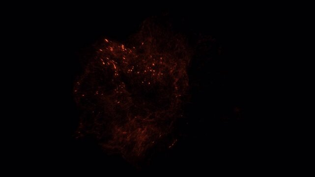Vibrant glowing energy sphere animation isolated on black background.
