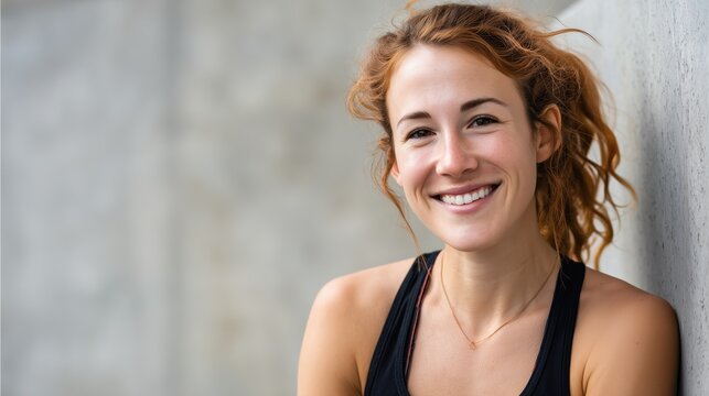 Smiling young woman outdoors &ndash; happiness, natural beauty and lifestyle concept