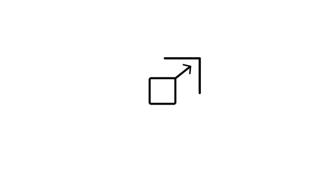 scalability icon animation. full screen icon