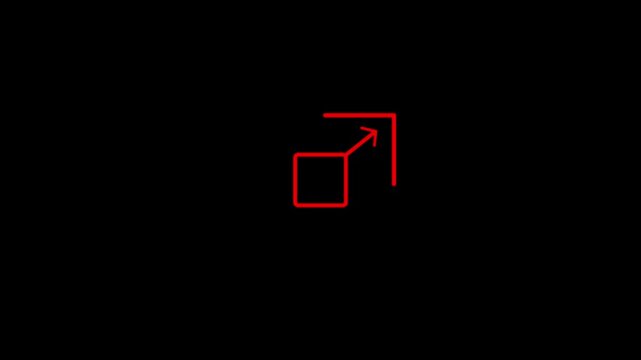 scalability icon animation. full screen icon
