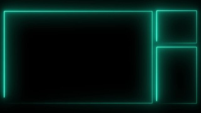 Live streaming neon text frame animation box frame neon frame live streaming game live Stream overlay animation. 4k motion video.