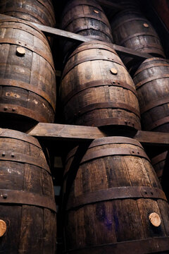 Whiskey turned rum aging barrels at Casa Bacardi 
