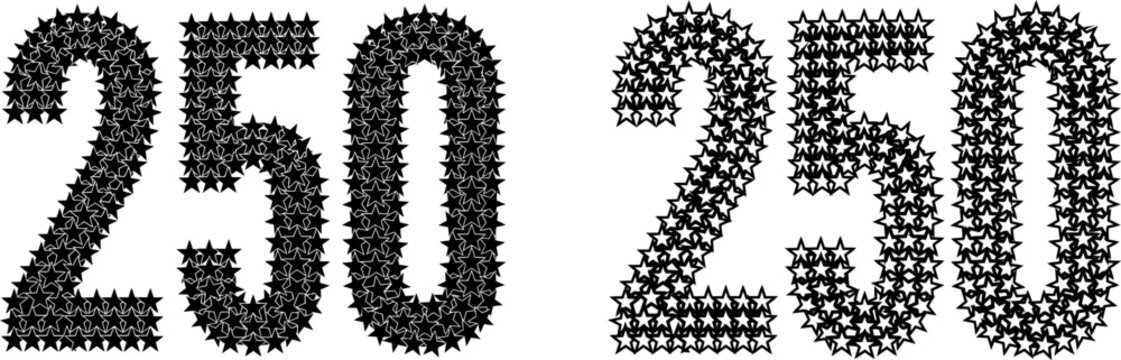 Fractal pixel art style number 250 illustration illustration Editable icons