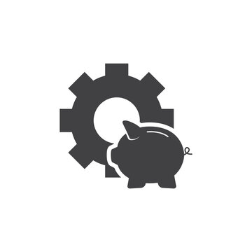 Piggy bank icon. Piggy bank savings icon. Vector illustration.