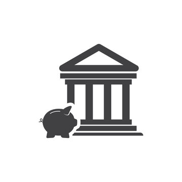 Piggy bank icon. Piggy bank savings icon. Vector illustration.