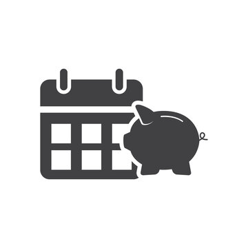 Piggy bank icon. Piggy bank savings icon. Vector illustration.