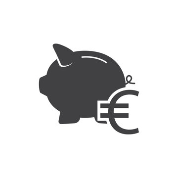 Piggy bank icon. Piggy bank savings icon. Vector illustration.