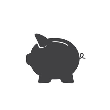 Piggy bank icon. Piggy bank savings icon. Vector illustration.