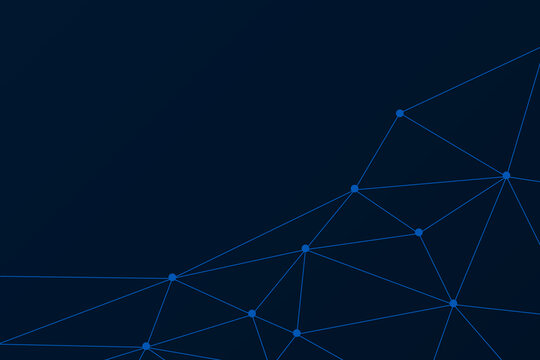 Abstract Blue Network Connection Background. Modern Technology. Vector Illustration