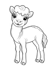 Obraz premium Kids Animal Coloring Page, Printable Animal Coloring Sheets, Cute Kids Activity Pages, Preschool Coloring Book, Edu