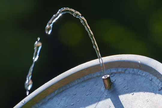 Public drinking fountain offers refreshment during Europe's intense summer heatwave