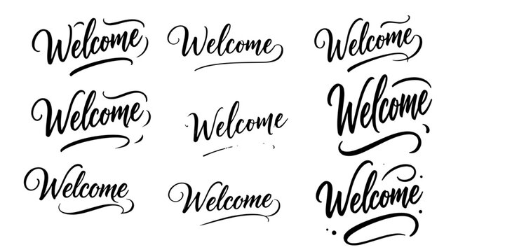 Welcome calligraphy styles