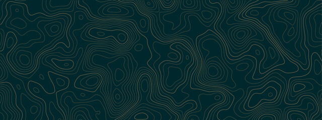 Abstract dark blue topographic terrain map with seamless contour lines, layered geographic relief texture, modern cartography background for digital artwork and branding © Noor Al Barakah