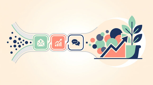 Minimal Customer Growth Funnel Marketing Banner
