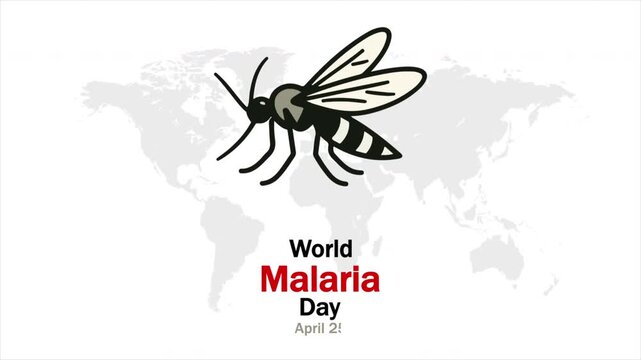 Malaria World Day mosquito world map