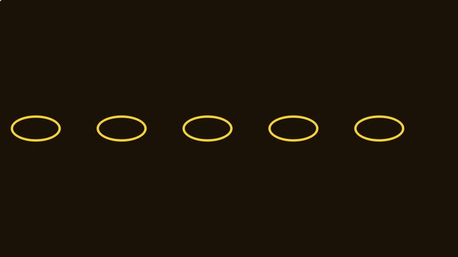 Minimalist hexagon loading animation with pulsing ellipses on dark 4k background, progress status