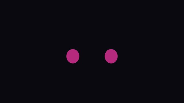 Minimalist pink circles pulsing on dark background, abstract motion loop animation 4k
