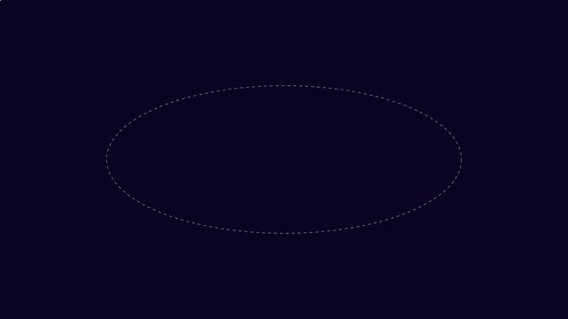 Abstract digital loading circle animation with dotted progress ring on dark 4k background