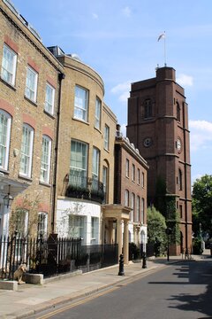 Old Church Street and Chelsea Old Church, Chelsea, London.