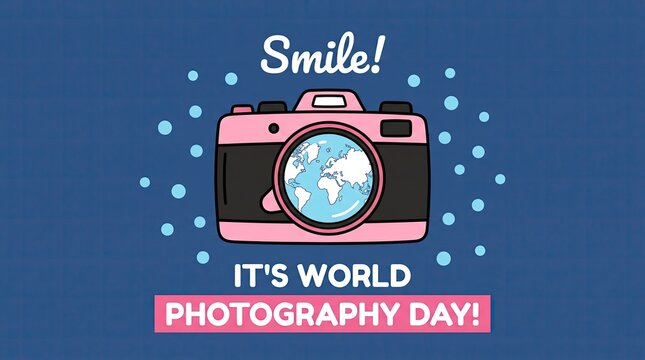 World photography day celebration with a smile