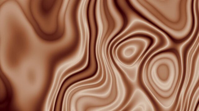 Soft Creamy Mocha And Dark Chocolate Flowing Liquid Wave Motion Background Loop Seamless