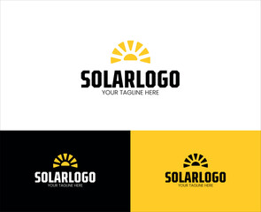 Fototapeta premium solar energy logo design , unique logo, gloab logo icon