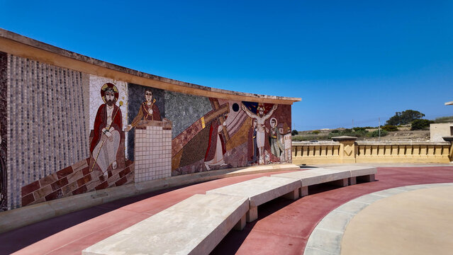 Gozo, Malta 29.06.2026 - The Basilica of the National Shrine of the Blessed Virgin of Ta Pinu s a Roman Catholic minor basilica and national shrine from the village of Gharb on the island of Gozo, the