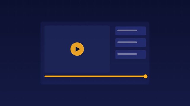 Animated Online course video player elearning indigo education loop