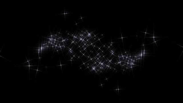 Luxury white glitter sparkles star trail magic dust, pixie dust path 2d twinkle magic dust animation, christmas stars isolated smooth twinkling star glitter line glowing particles 4k